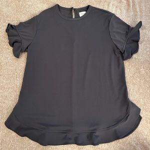 Ruffle Hem Blouse - Size Medium